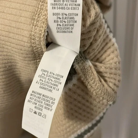 AERIE Oversized Waffle Long Sleeve Shirt - Picture 4 of 5